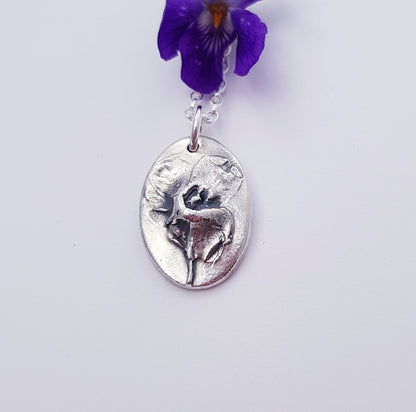 Sterling-silver-violet-flower-pendant-necklace-4