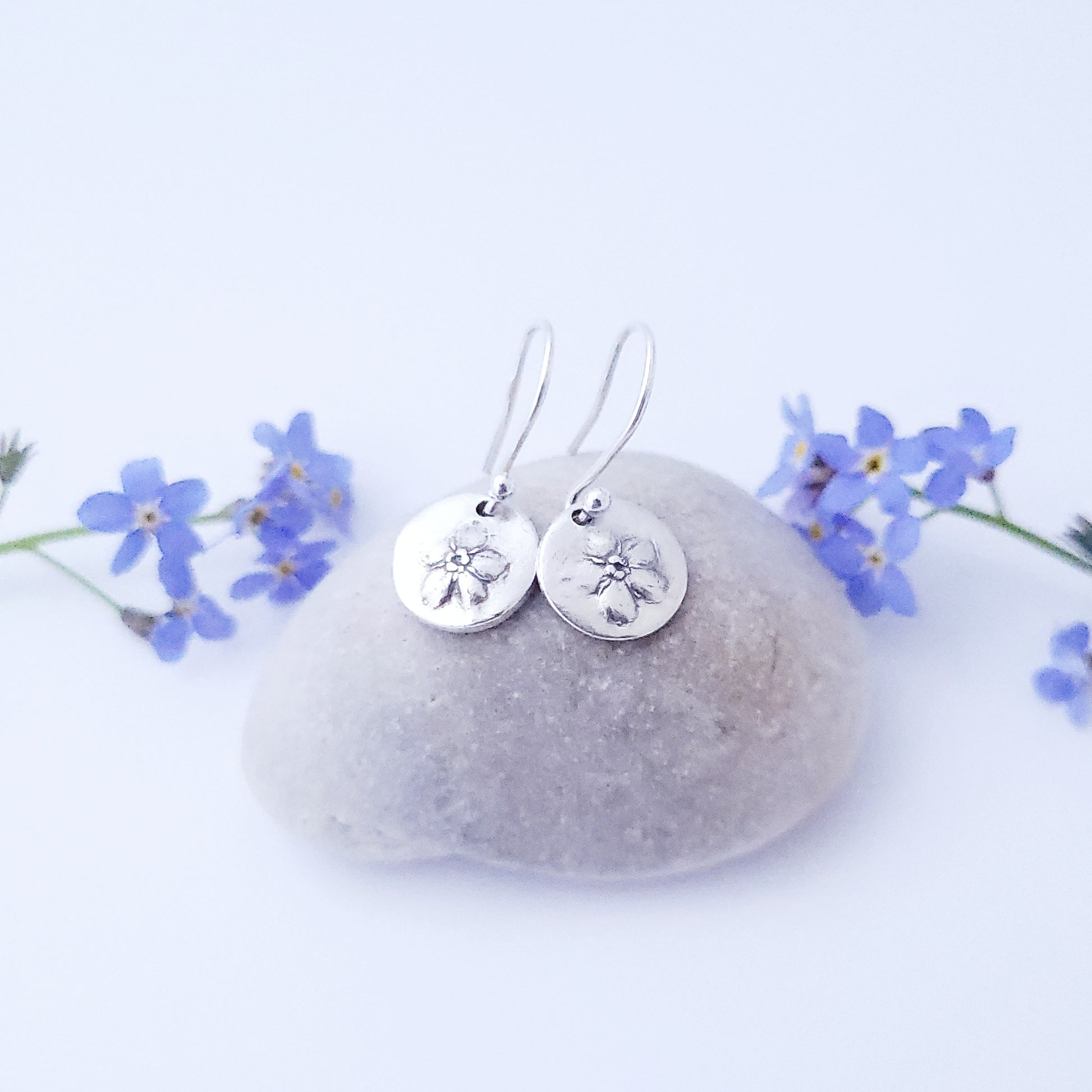 Sterling-Silver-Forget-Me-Not-Flower-Drop-Earrings-1