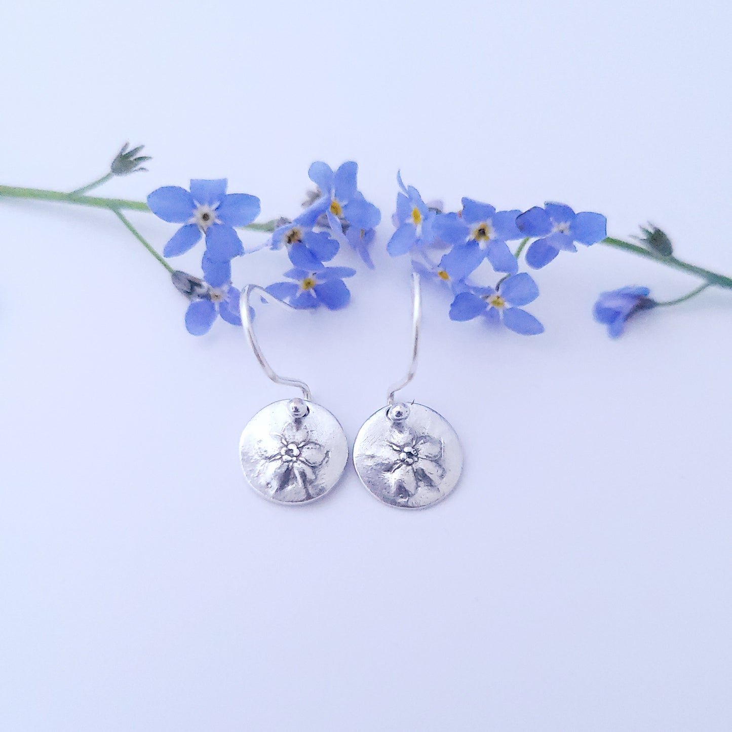 Sterling-Silver-Forget-Me-Not-Flower-Drop-Earrings-2