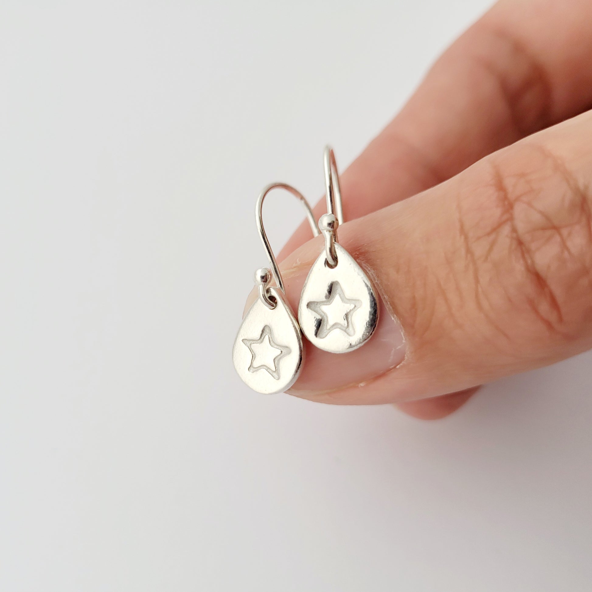 Sterling-silver-star-teardrop-earrings-7