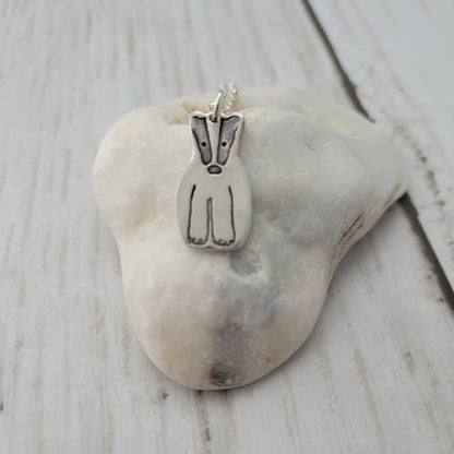 Sterling-silver-large-badger-pendant-necklace-3