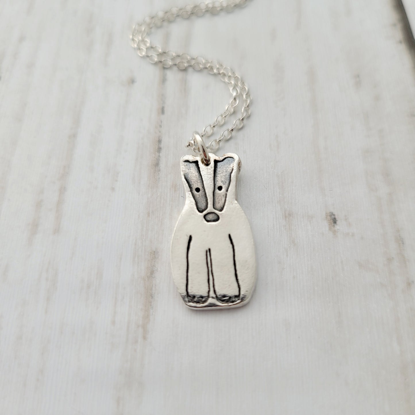 Sterling-silver-large-badger-pendant-necklace-0