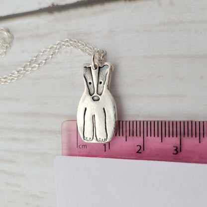 Sterling-silver-large-badger-pendant-necklace-7