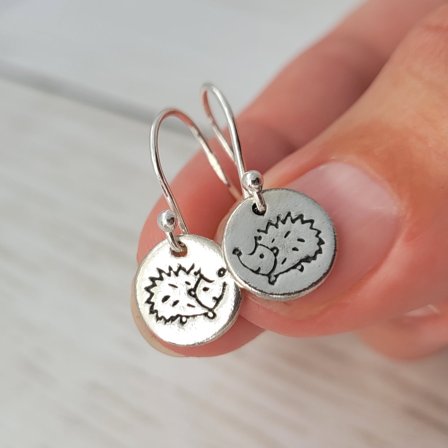 Sterling-silver-hedgehog-drop-earrings-3