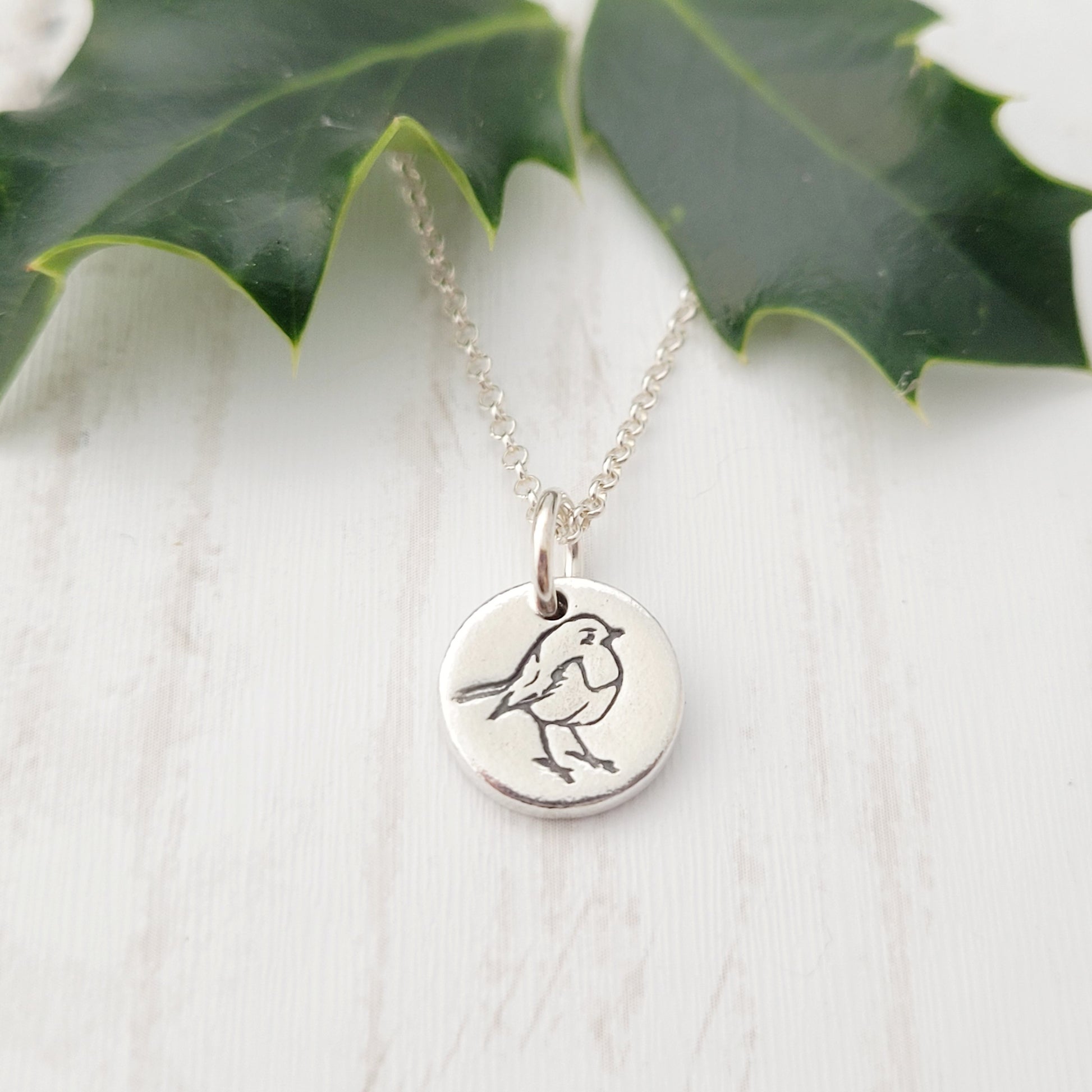 1cm robin christmas pendant necklace 14