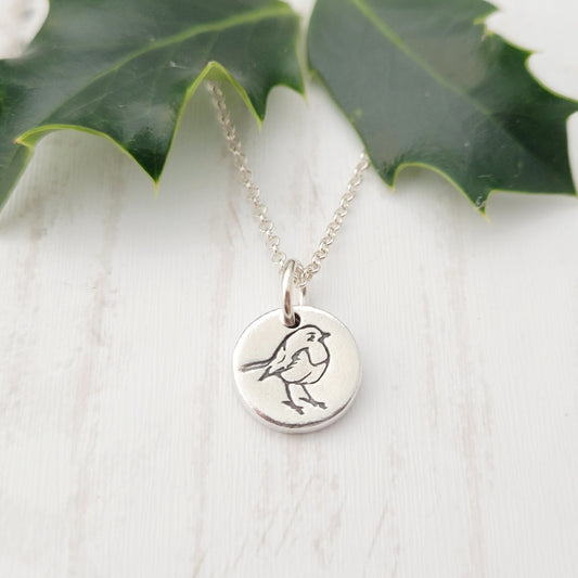 1cm robin christmas pendant necklace 14