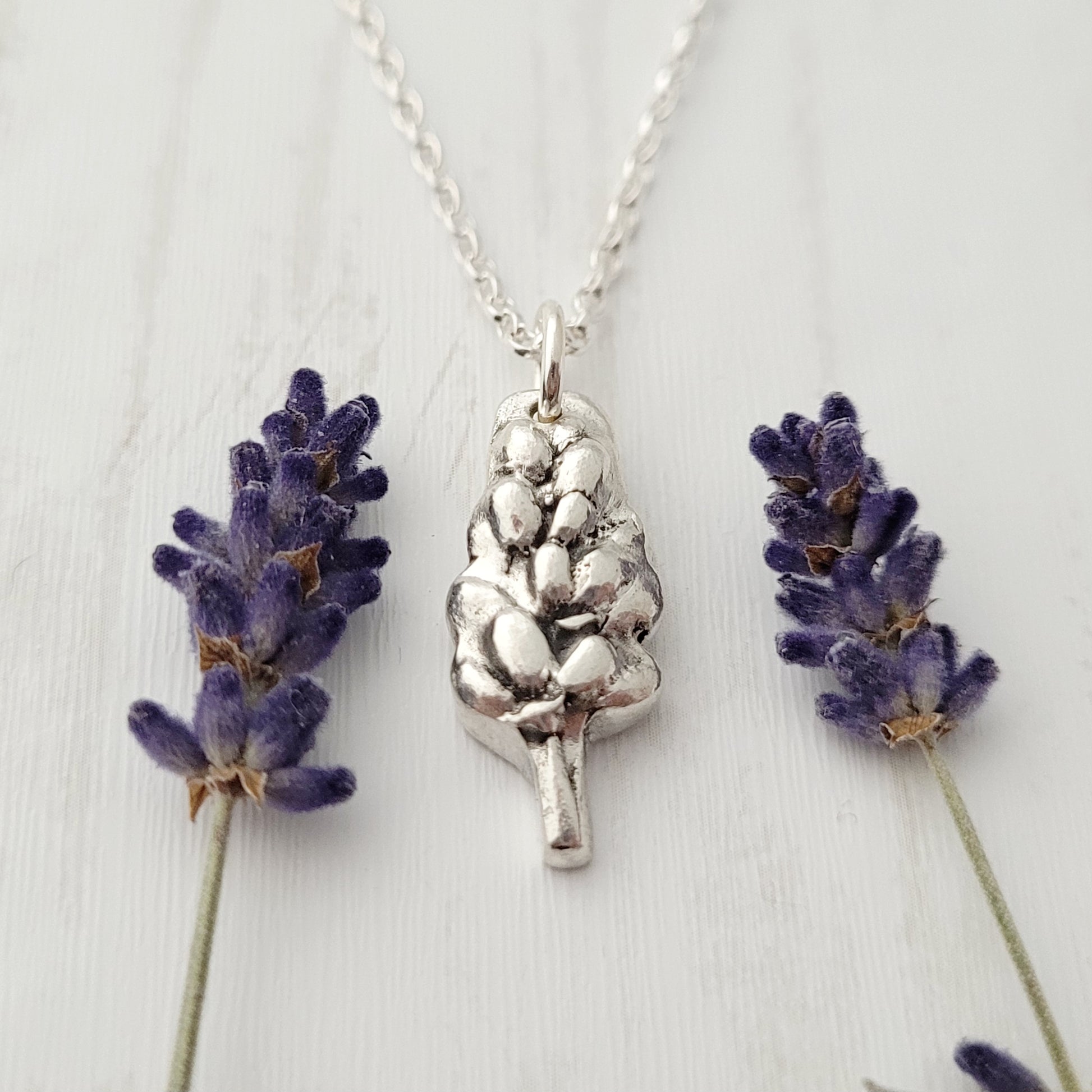 Sterling-silver-lavender-botanical-flower-pendant-necklace-3