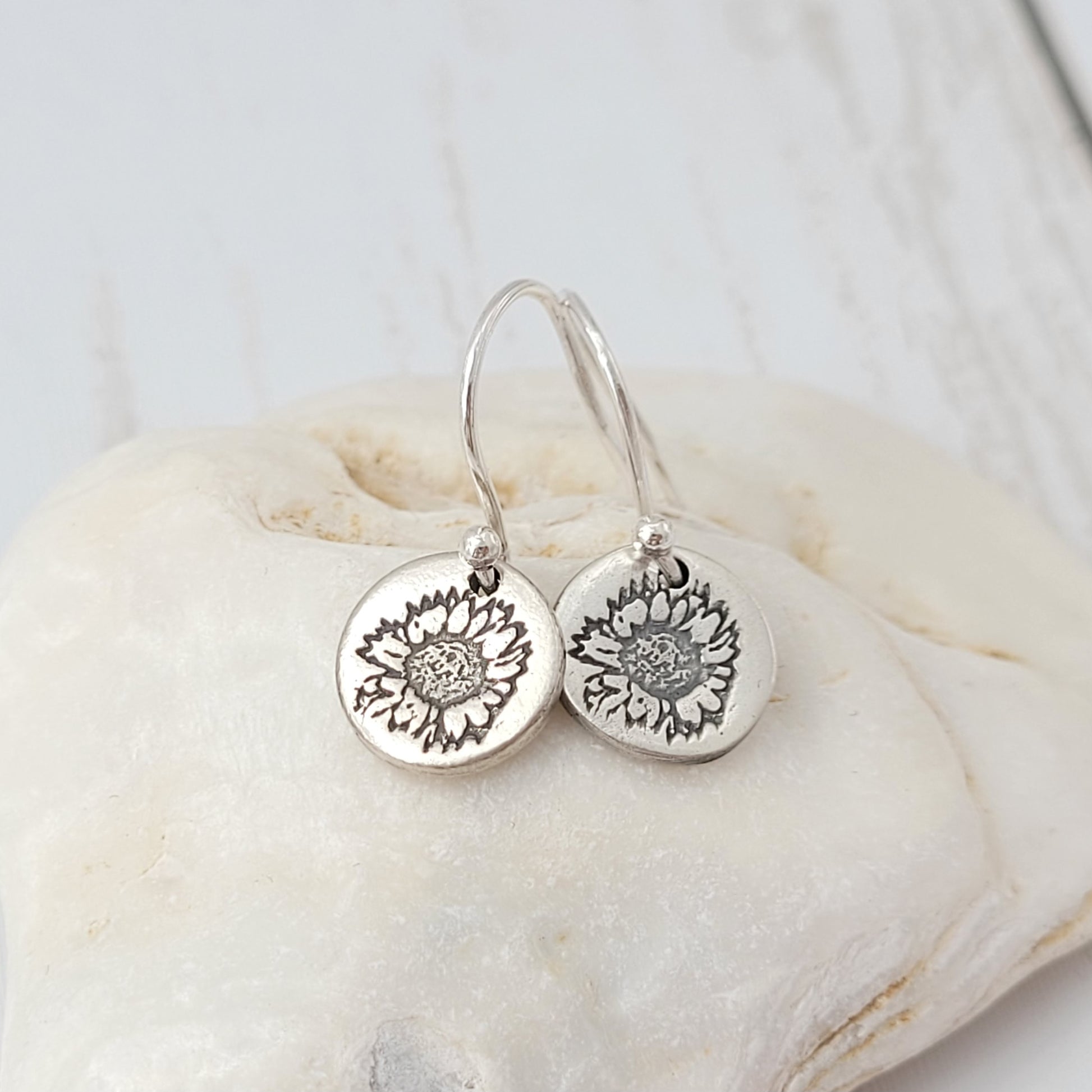 Sterling-silver-sunflower-drop-earrings-2