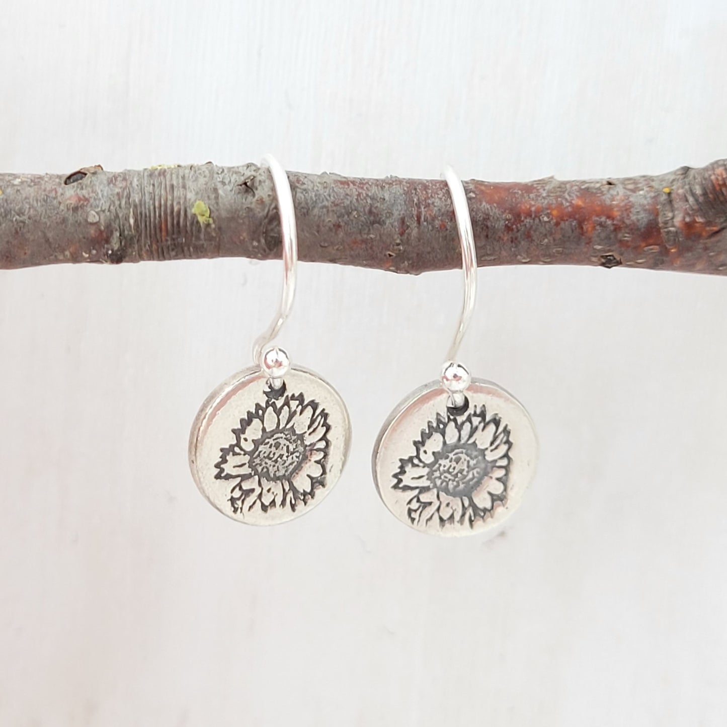 Sterling-silver-sunflower-drop-earrings-6