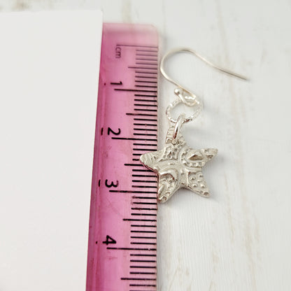 Sterling-silver-textured-star-drop-earrings-6