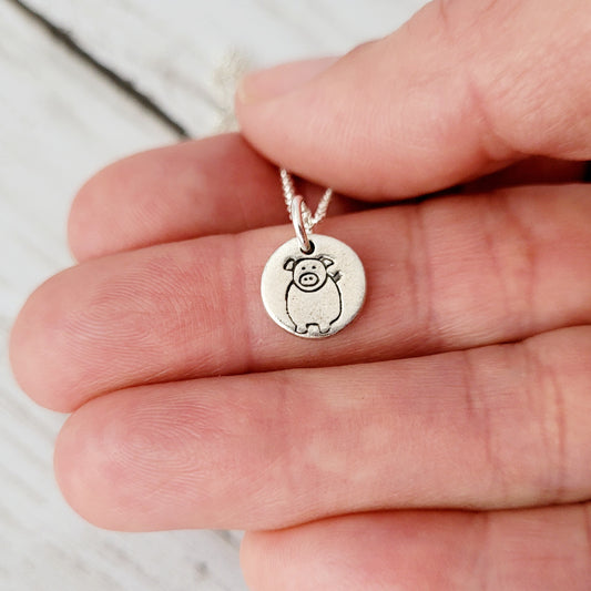 Sterling-silver-tiny-pig-pendant-necklace-0