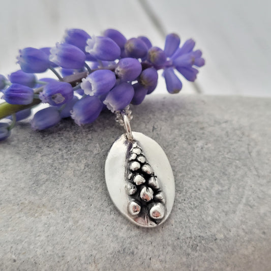 Sterling-silver-grape-hyacinth-muscari-flower-pendant-necklace-0