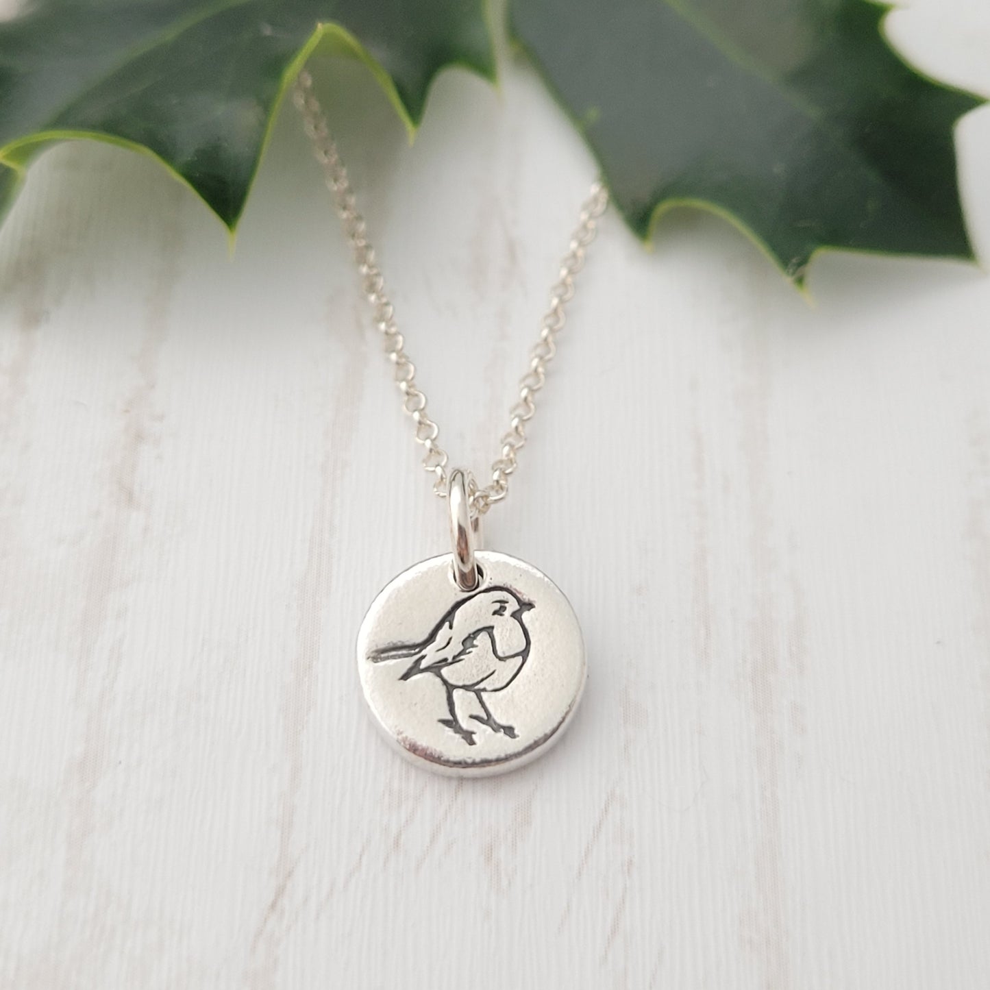 1cm robin christmas pendant necklace-0