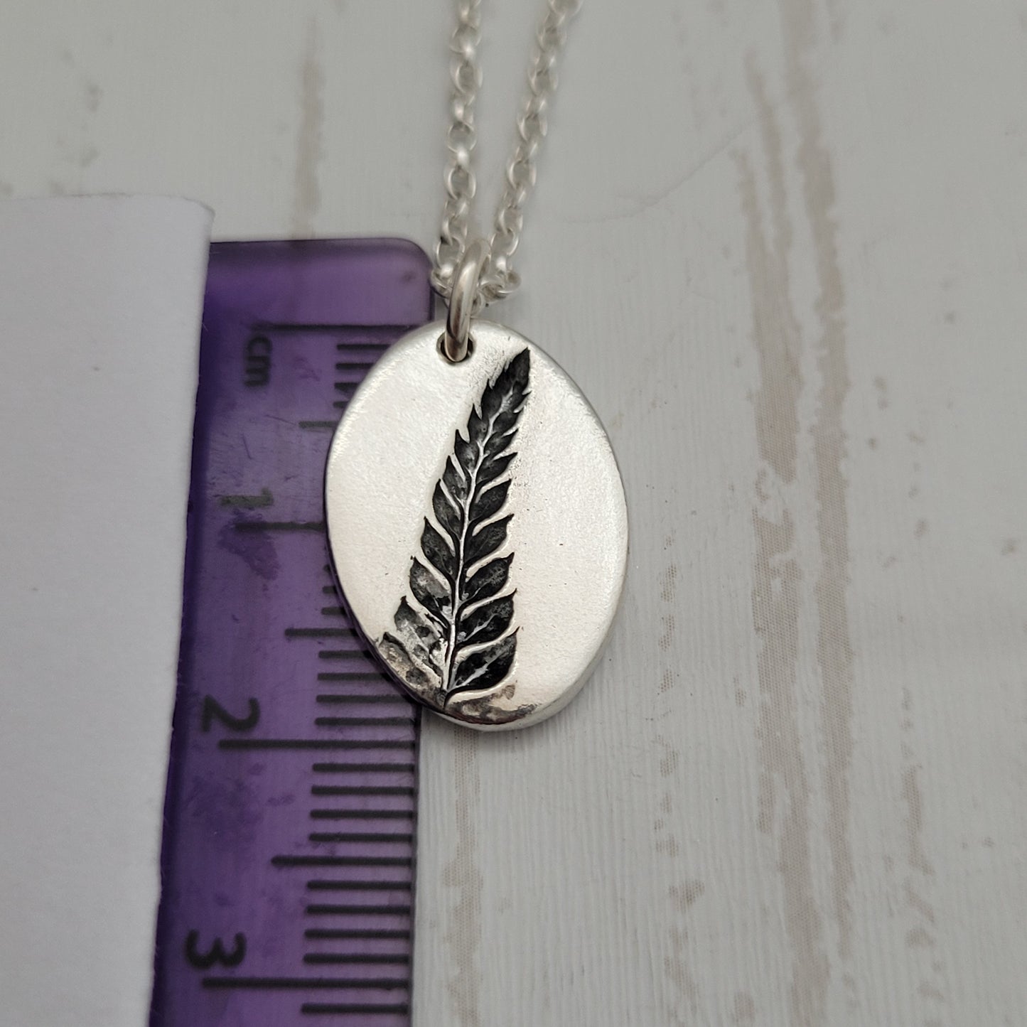 Sterling Silver Fern Leaf Pendant Necklace