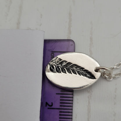 Sterling Silver Fern Leaf Pendant Necklace