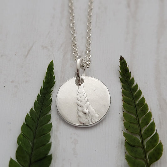 Sterling Silver Tiny 1cm Fern Leaf Necklace