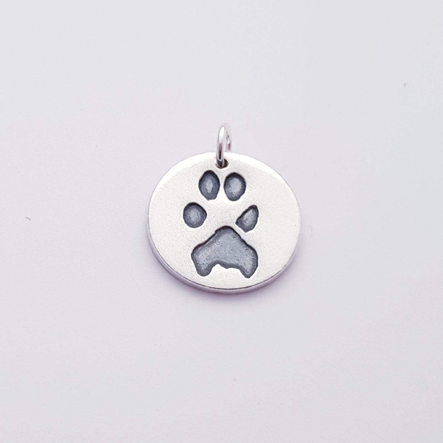 Custom Sterling Silver Paw Print Pendant Necklace