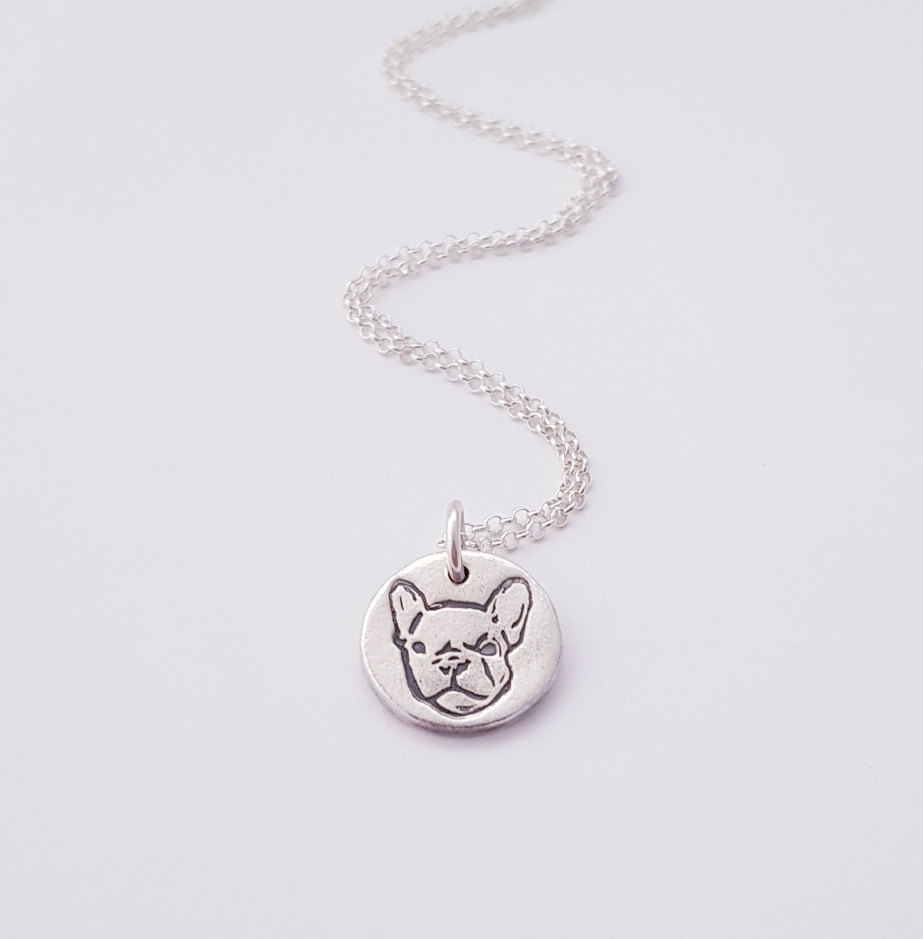 Sterling Silver Amber French Bulldog Necklace P3170 | Handmade Designer  Jewellery