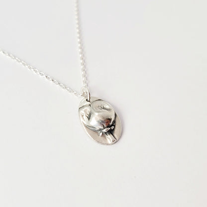 Sterling-silver-aconite-bud-botanical-flower-pendant-necklace-4