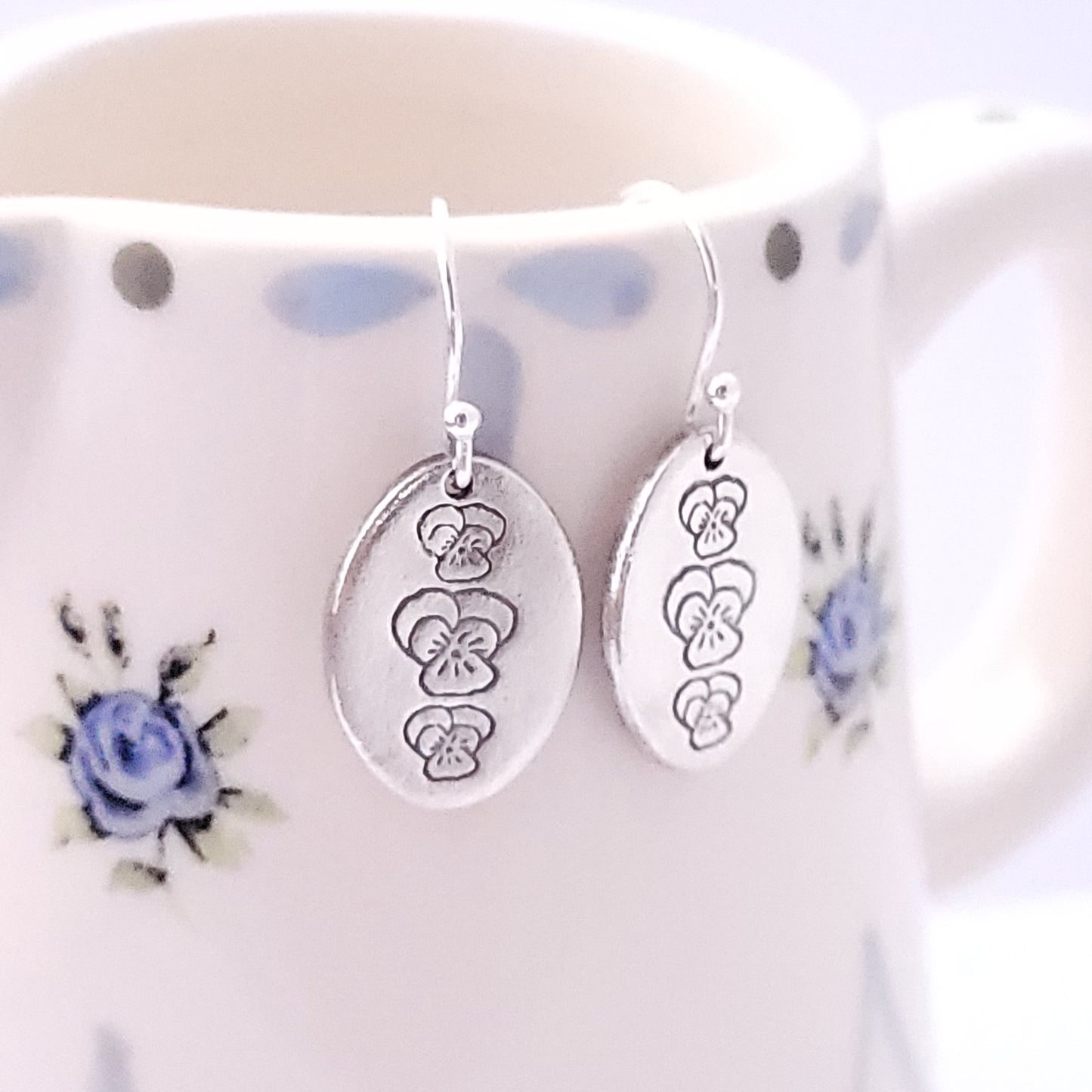 Sterling-silver-large-oval-viola-pansy-earrings-2