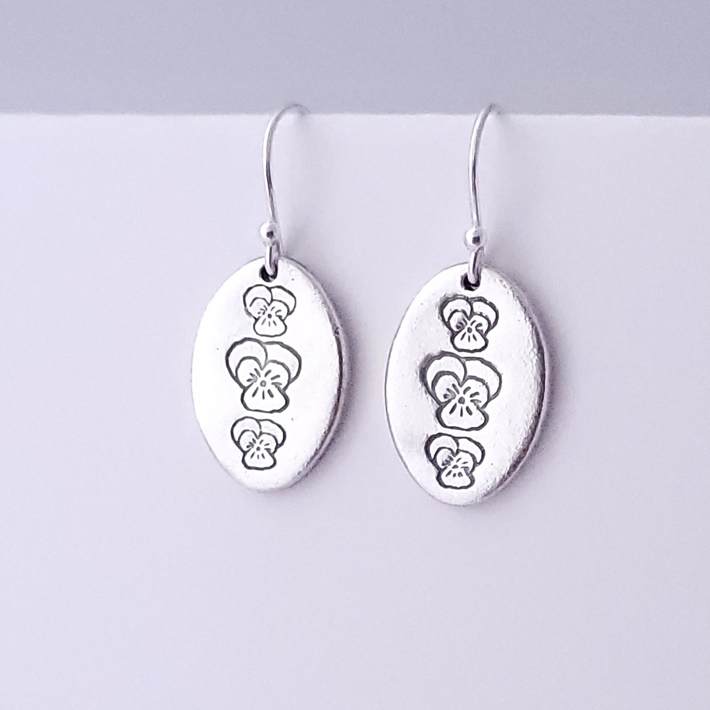 Sterling-silver-large-oval-viola-pansy-earrings-1