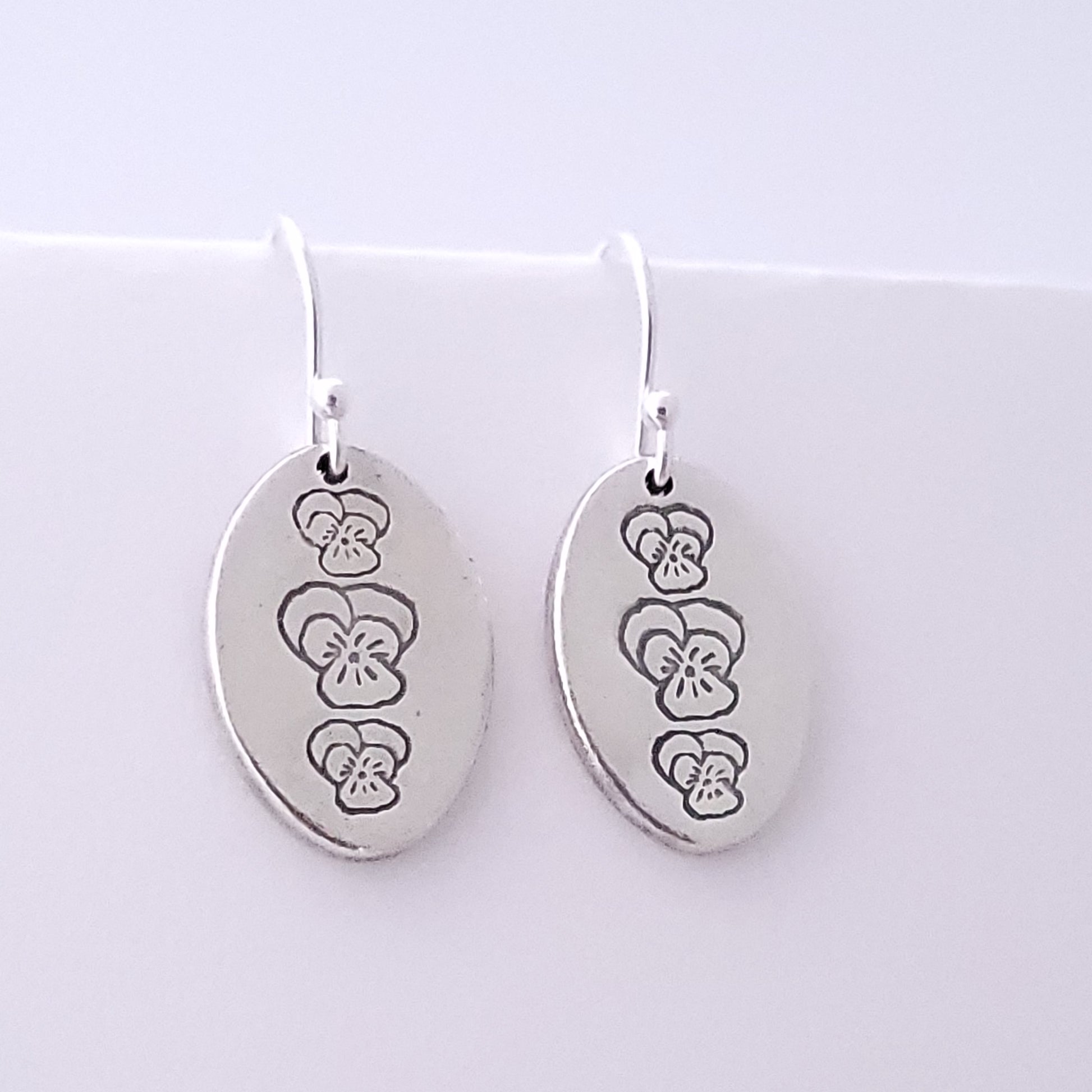 Sterling-silver-large-oval-viola-pansy-earrings-4