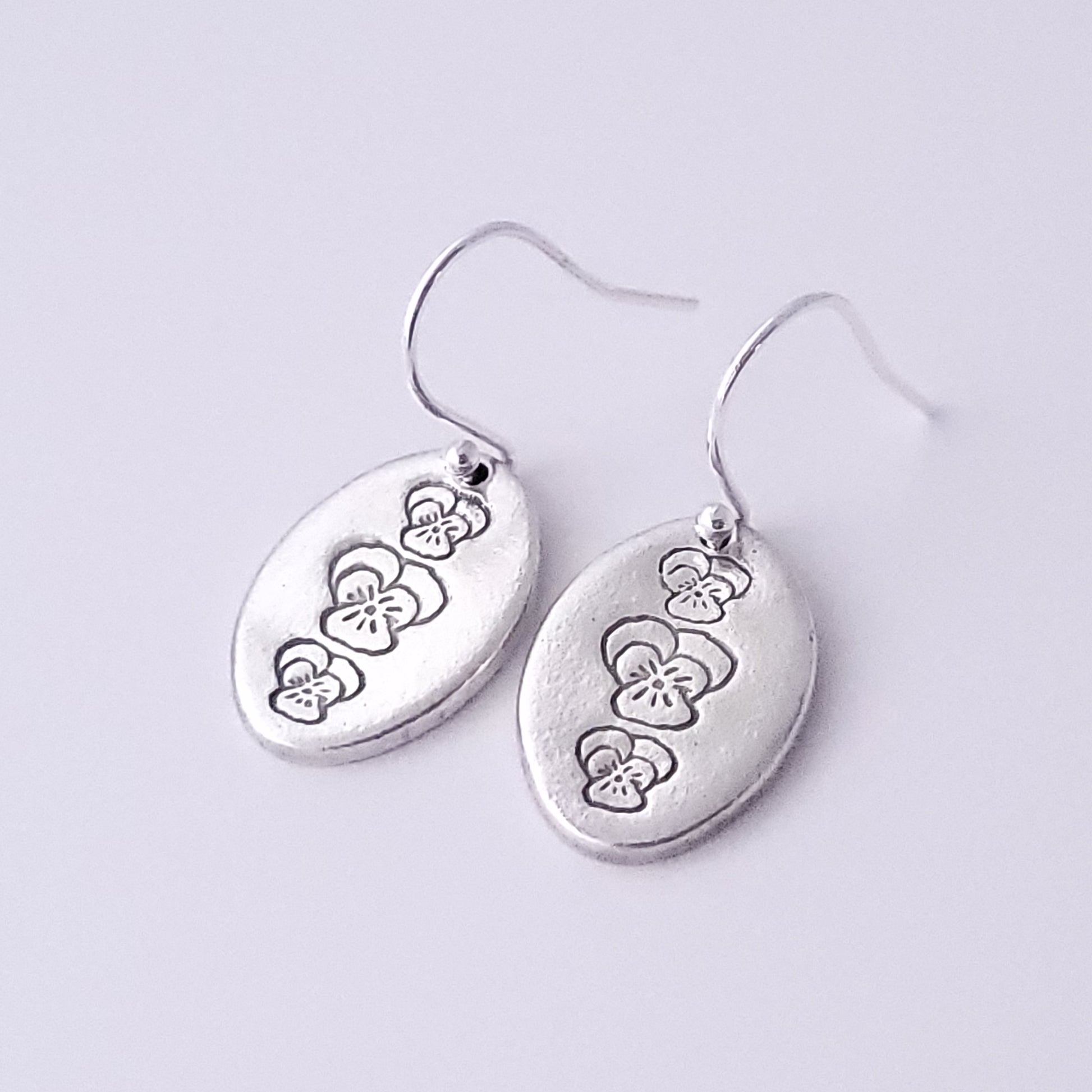 Sterling-silver-large-oval-viola-pansy-earrings-5