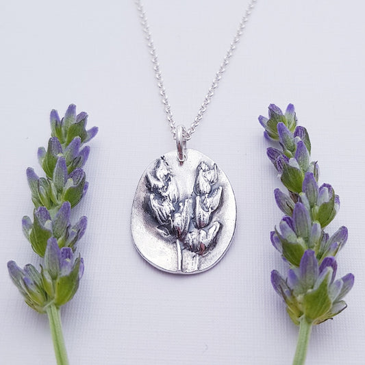 Sterling Silver Lavender Pendant Necklace