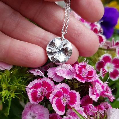 Sterling Silver Sweet William Pendant Necklace