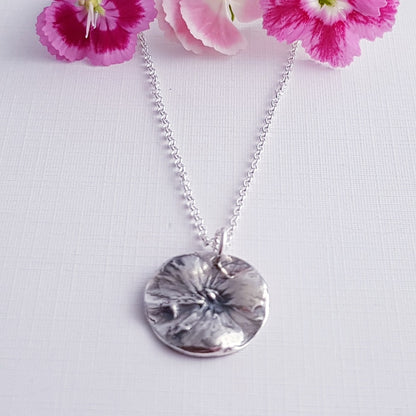 Sterling Silver Sweet William Pendant Necklace