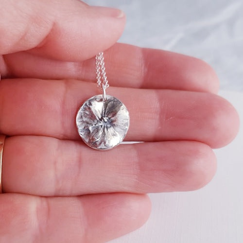 Sterling Silver Sweet William Pendant Necklace