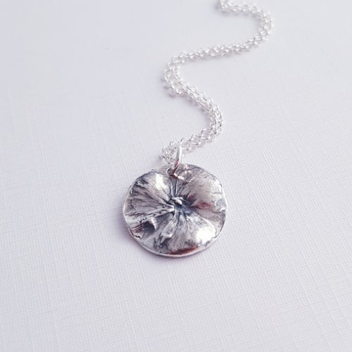 Sterling Silver Sweet William Pendant Necklace