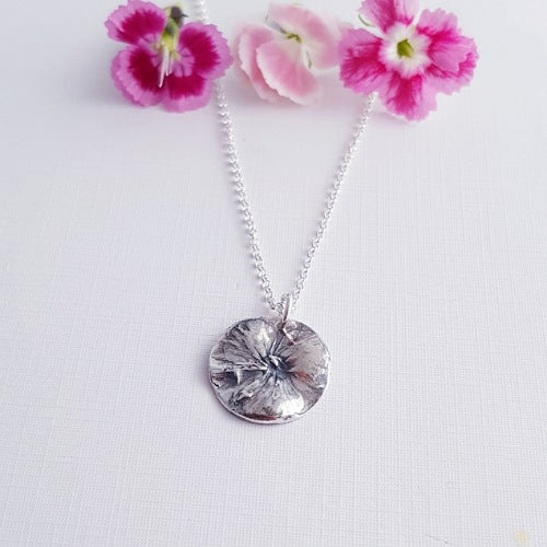 Sterling Silver Sweet William Pendant Necklace