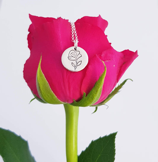 Sterling-Silver-Rose-Birth-Flower-June-Pendant-0